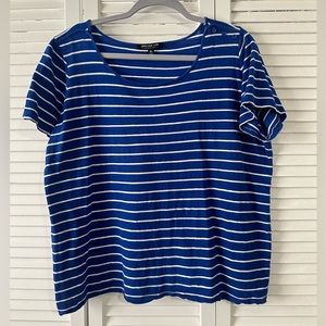 Jones New York blue / white T ~ XL